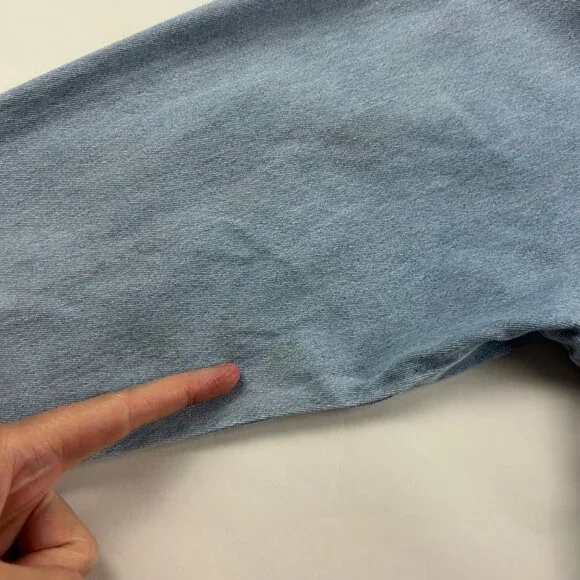 Bridge Sports Wear Vintage Light Wash Denim Chambray LA Dodgers Jersey L - Picture 9 of 9